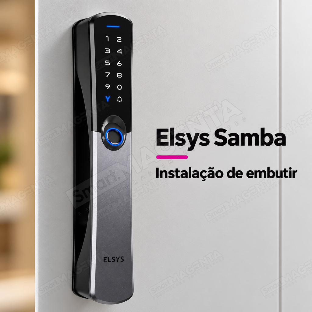 Fechadura Digital Elsys Samba: instalacao de embutir