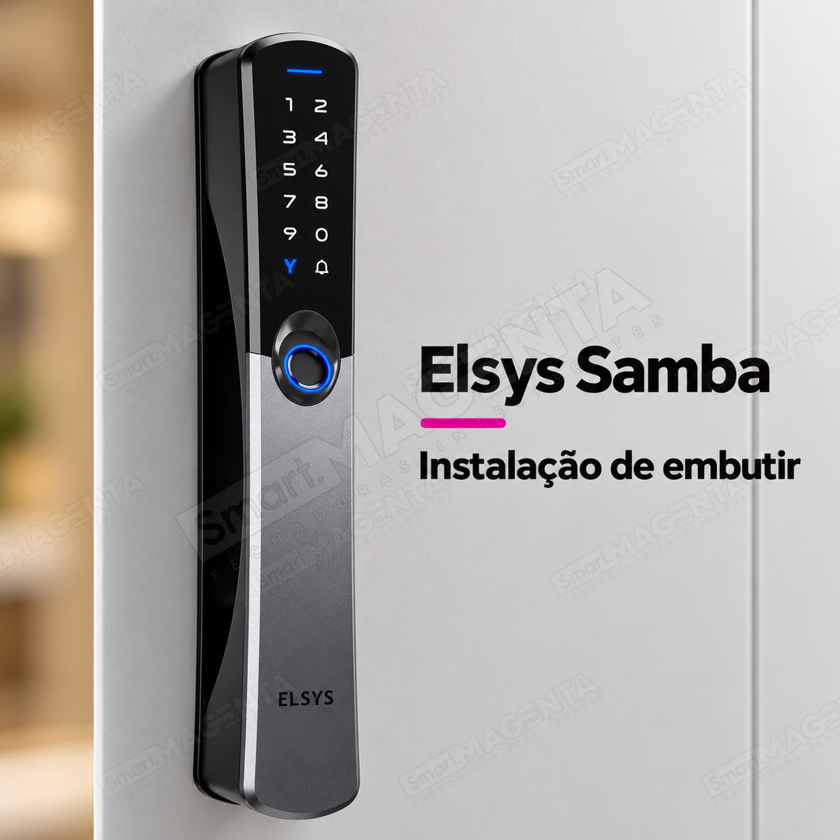 Fechadura Digital Elsys Samba: instalacao de embutir