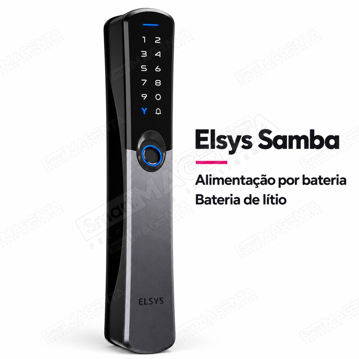 Fechadura Digital Elsys Samba: alimentação por bateria