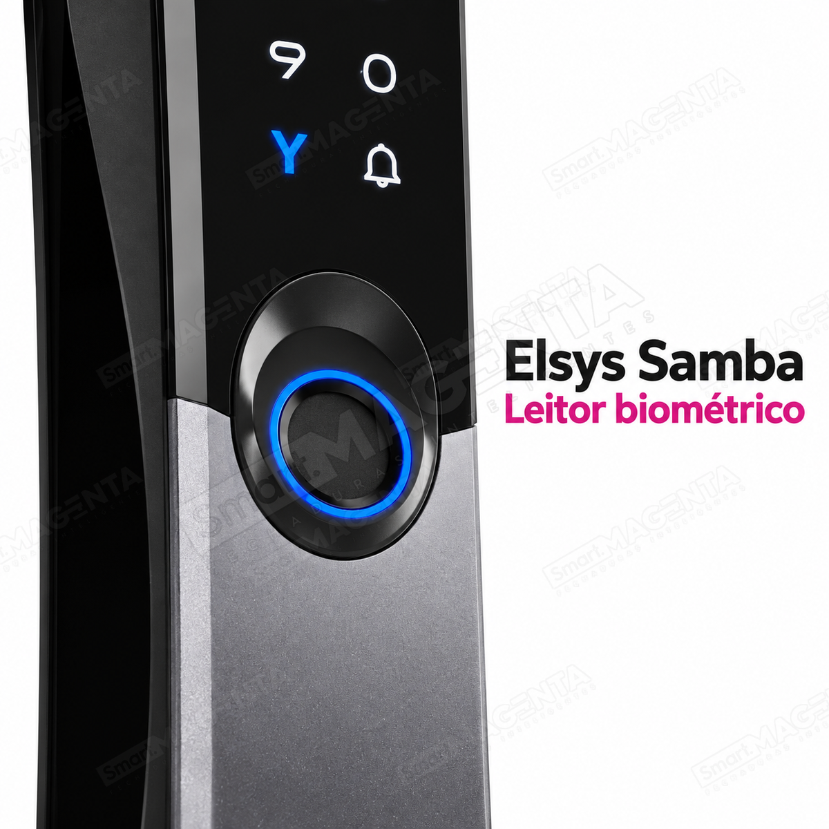 Fechadura Digital Elsys Samba: detalhe do leitor