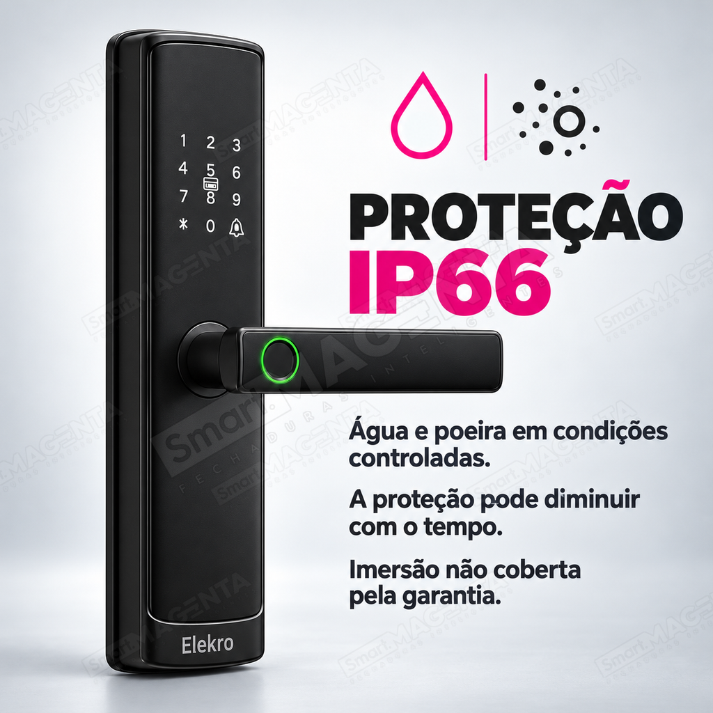 Fechadura Digital Wi-Fi ELEKRO Signature: agua ip66