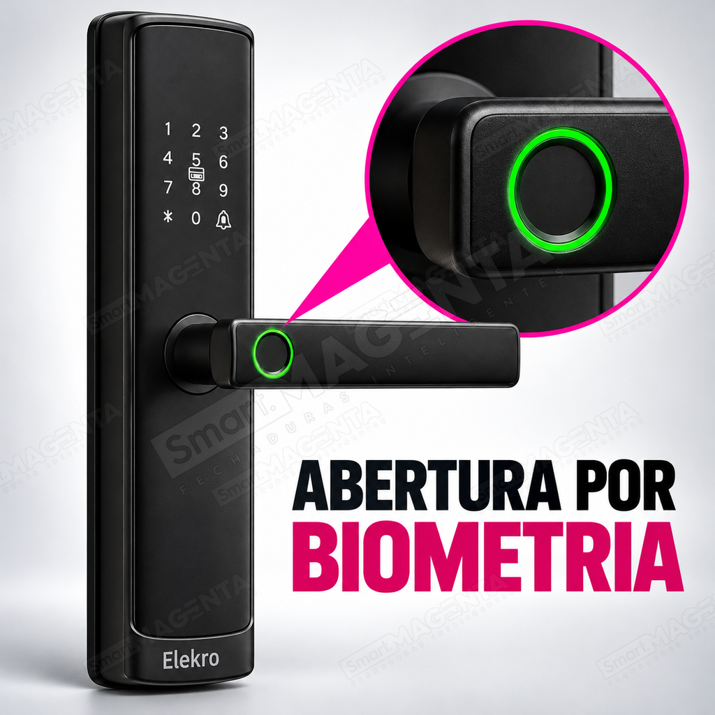 Fechadura Digital Wi-Fi ELEKRO Signature: biometria