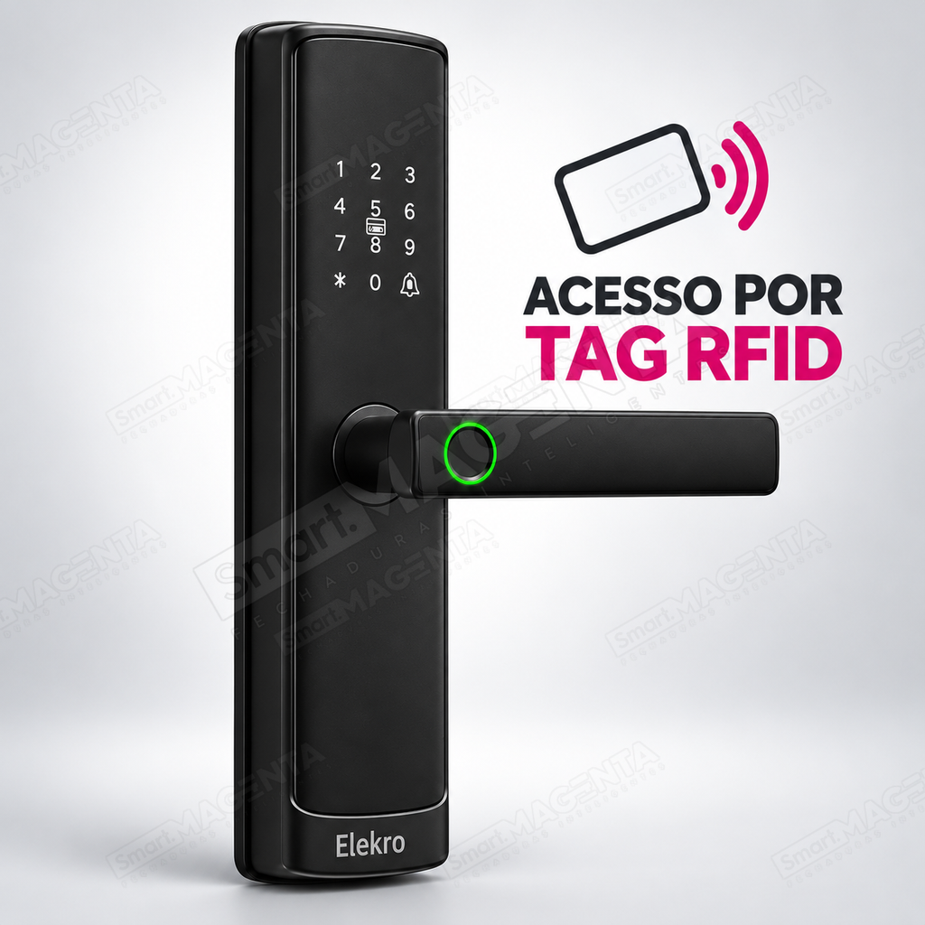 Fechadura Digital Wi-Fi ELEKRO Signature: tag rfid