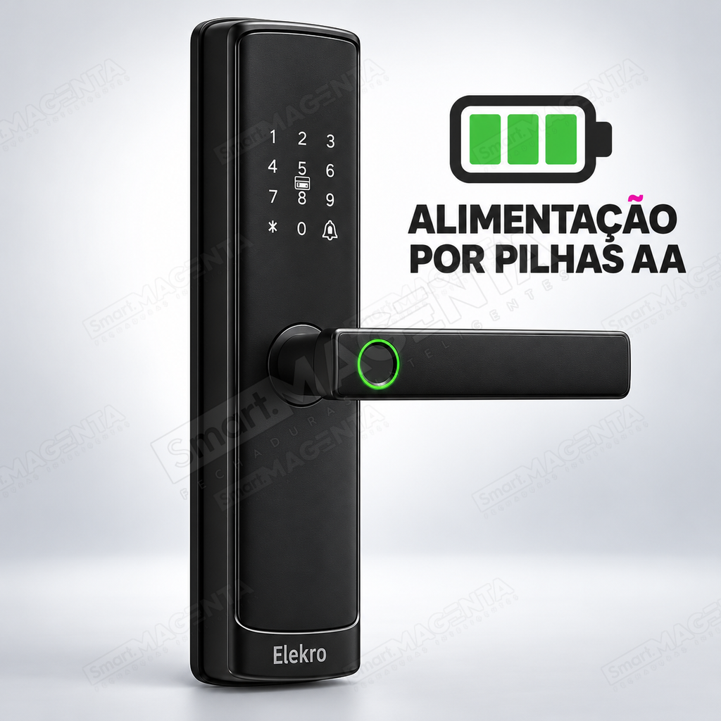 Fechadura Digital Wi-Fi ELEKRO Signature: pilhas aa