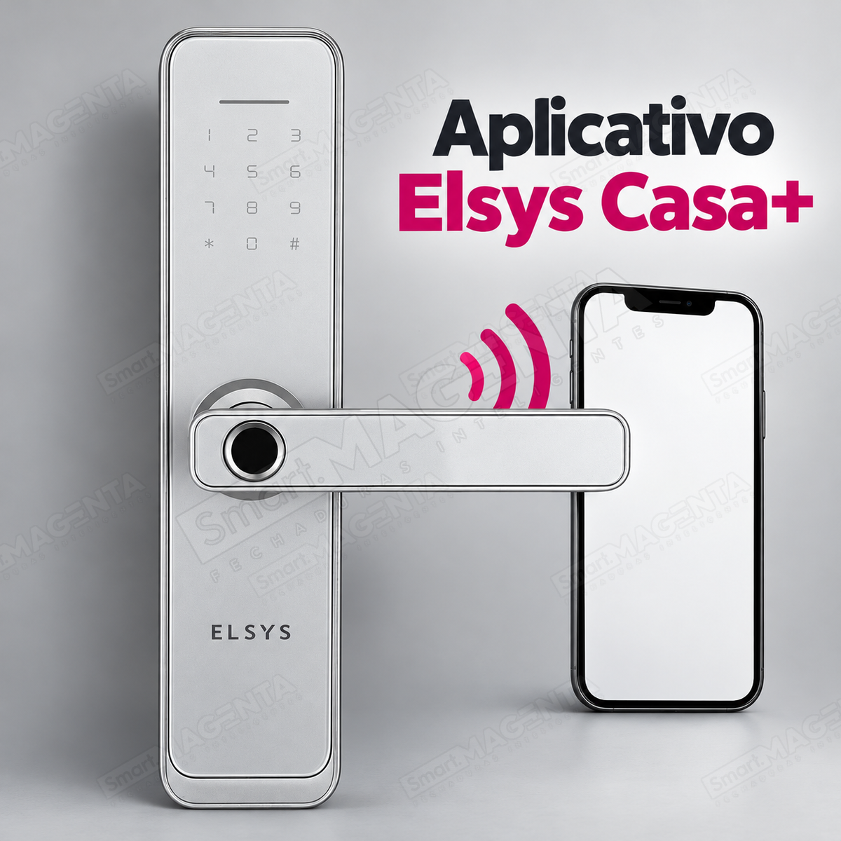 Fechadura Digital Elsys Clássica ESF-DE4000B Prata: aplicativo casa mais