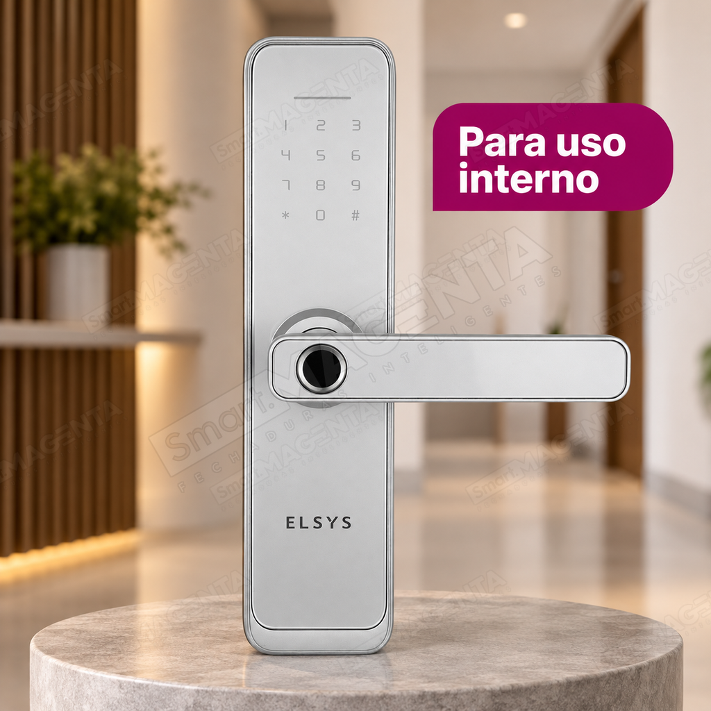 Fechadura Digital Elsys Clássica ESF-DE4000B Prata: uso interno