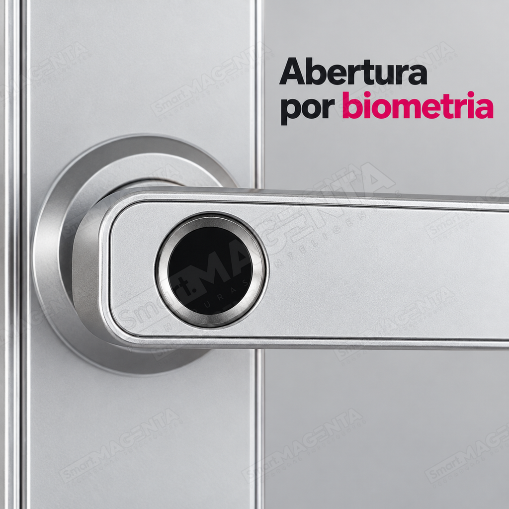 Fechadura Digital Elsys Clássica ESF-DE4000B Prata: detalhe do leitor