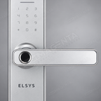 Fechadura Digital Elsys Clássica ESF-DE4000B Prata: detalhe da maçaneta