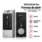 Fechadura Digital Ezviz DL04 Pro: formas de abertura