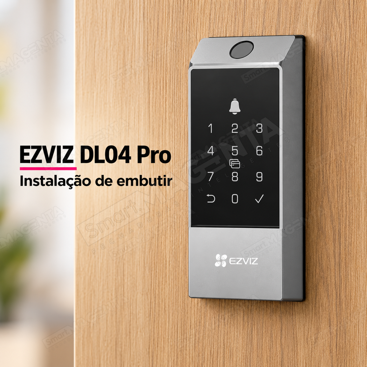Fechadura Digital Ezviz DL04 Pro: instalacao de embutir