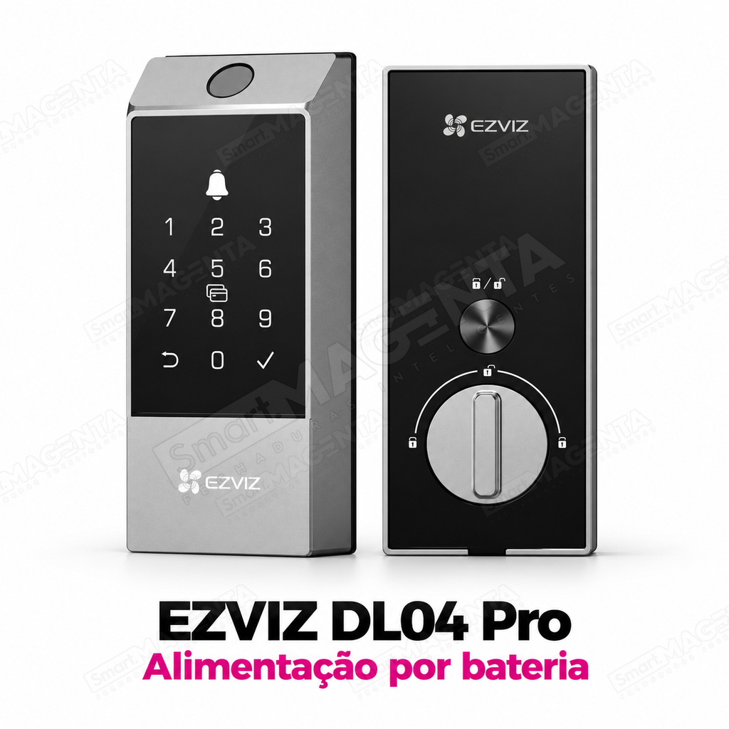 Fechadura Digital Ezviz DL04 Pro: alimentação por bateria