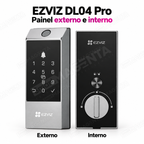 Fechadura Digital Ezviz DL04 Pro: painéis externo e interno