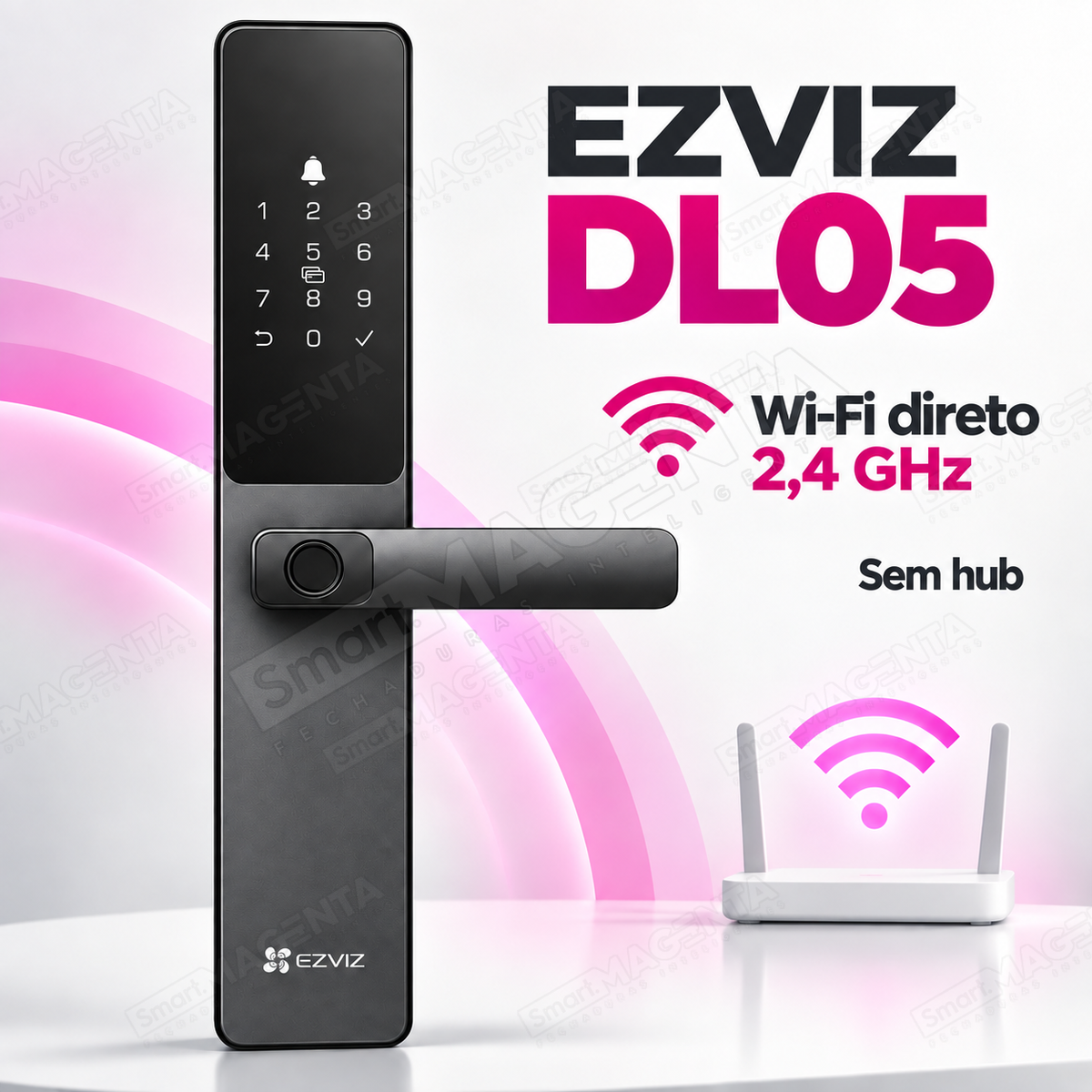 Fechadura Digital Ezviz DL05: wi fi direto