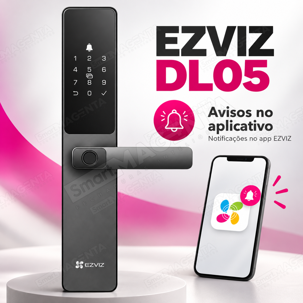 Fechadura Digital Ezviz DL05: avisos no aplicativo