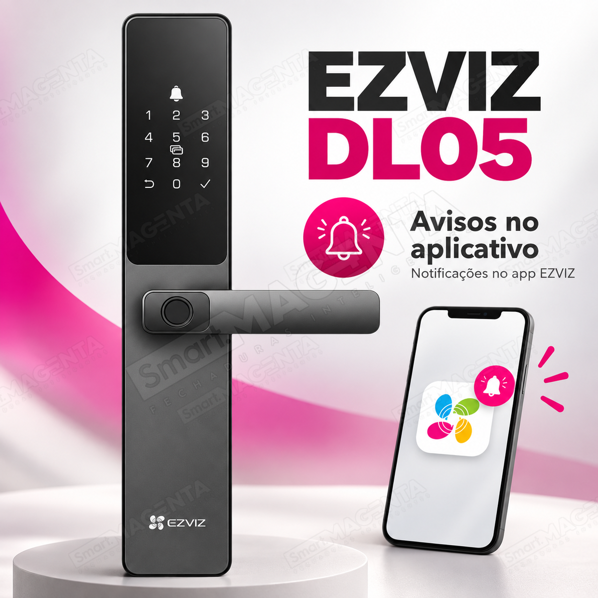 Fechadura Digital Ezviz DL05: avisos no aplicativo