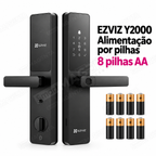 Fechadura Digital Ezviz Y2000: alimentação por pilhas