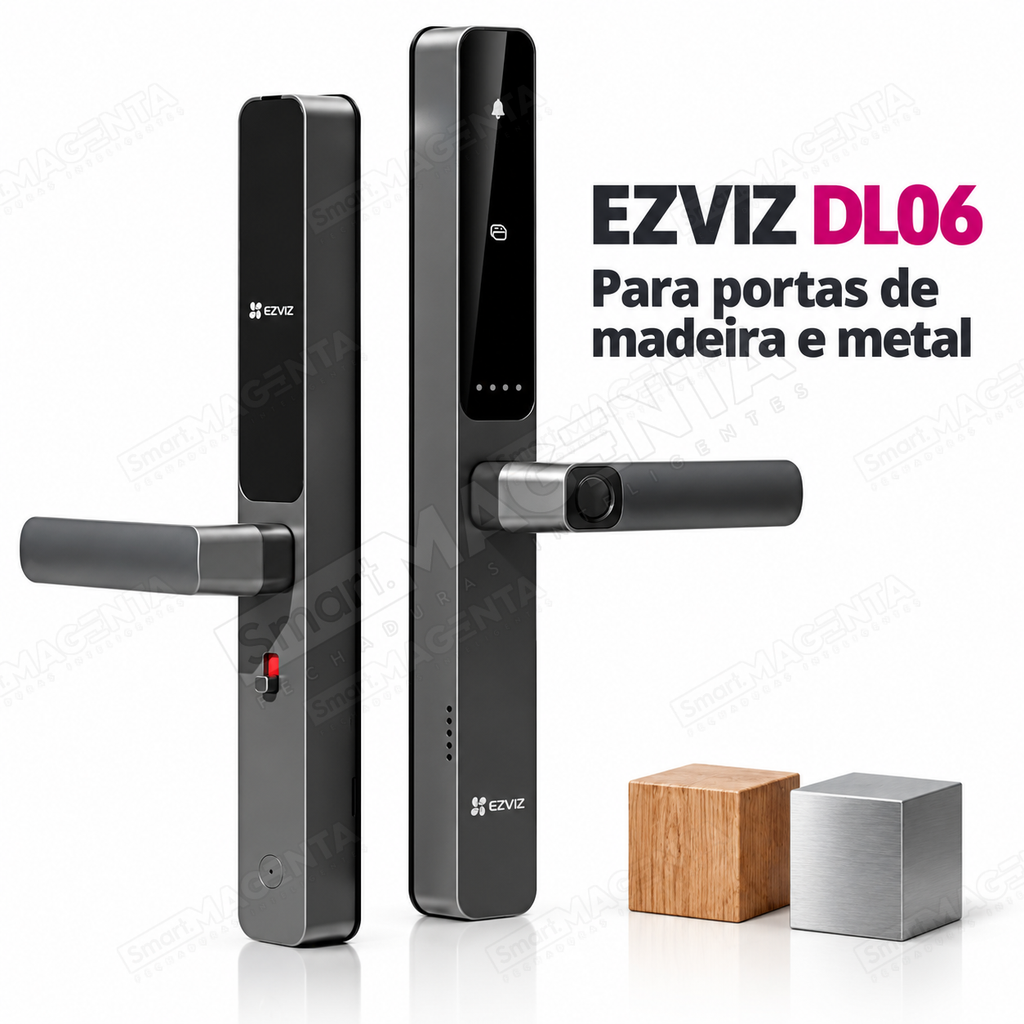 Fechadura Digital Ezviz DL06: para madeira e metal