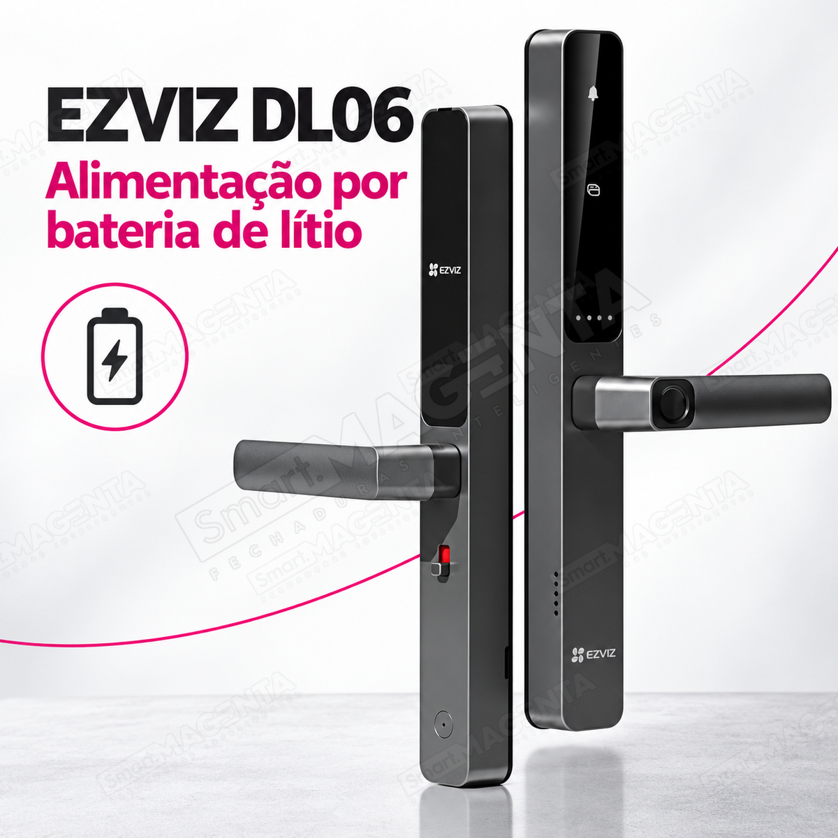 Fechadura Digital Ezviz DL06: alimentação por bateria