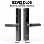 Fechadura Digital Ezviz DL06: painéis externo e interno