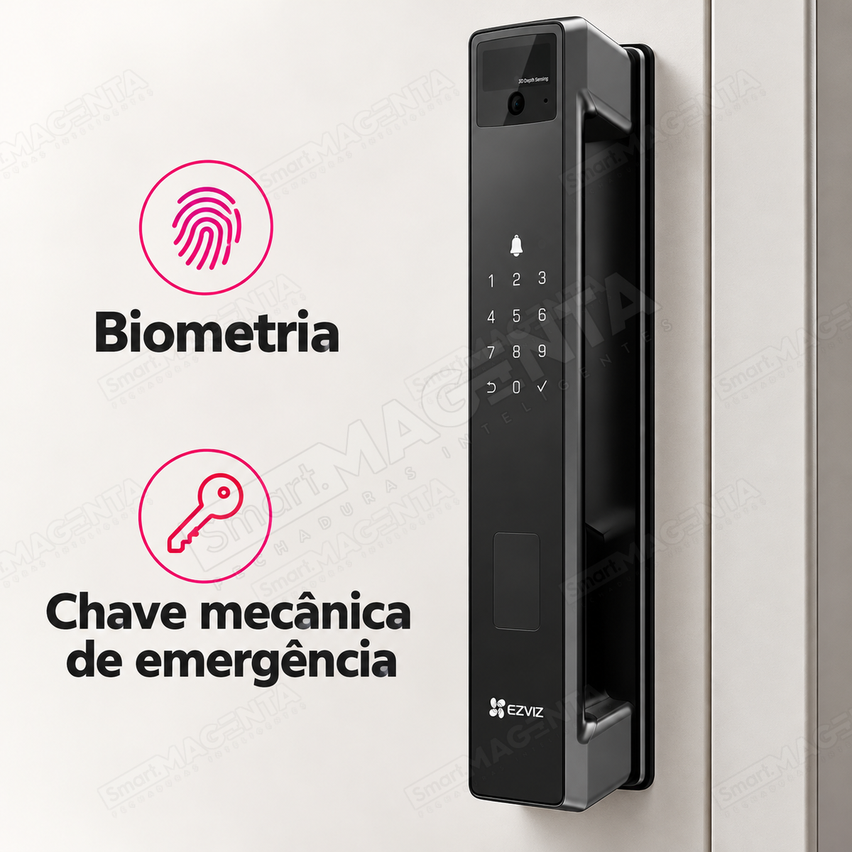 Fechadura Digital Ezviz Y3000: formas de abertura