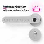 Fechadura Digital Geonav FBE03: aviso de bateria fraca