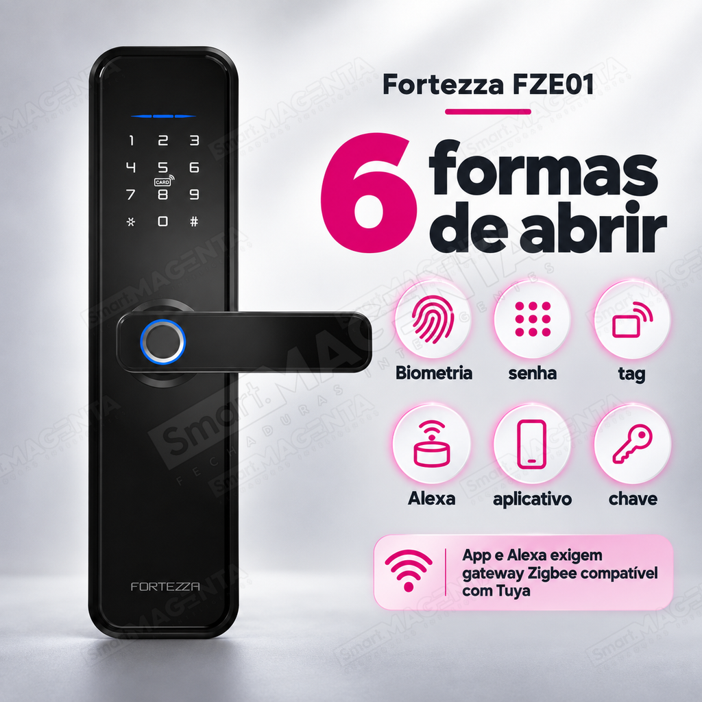 Fechadura Digital Geonav FZE01: formas de abrir