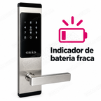 Fechadura Digital Grad Orion 9000: aviso de bateria fraca