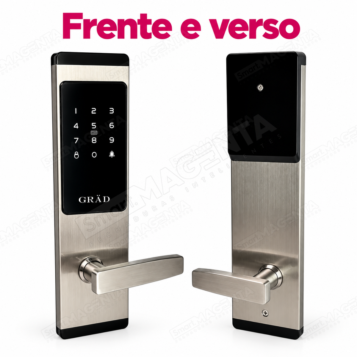 Fechadura Digital Grad Orion 9000: frente e verso