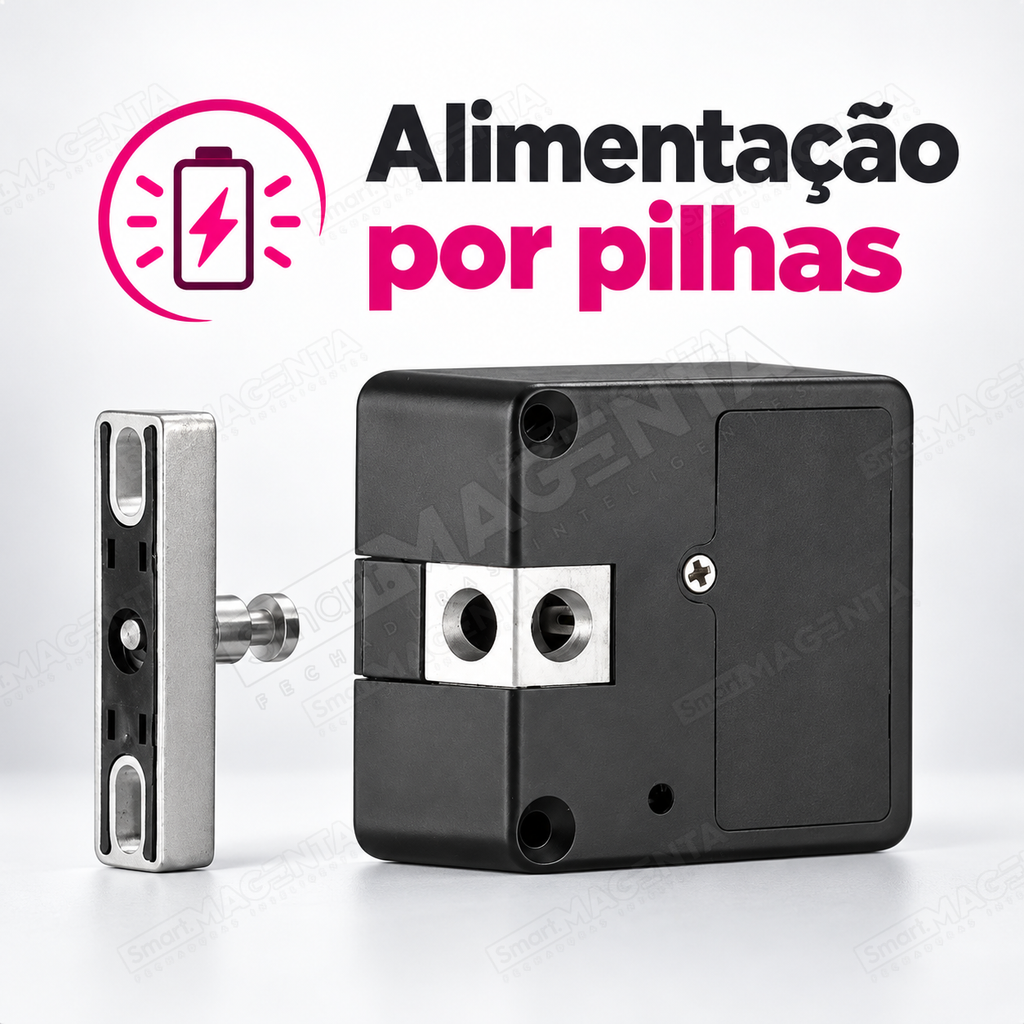 Fechadura Eletrônica Invisível Grad GAR2000: alimentação por pilhas
