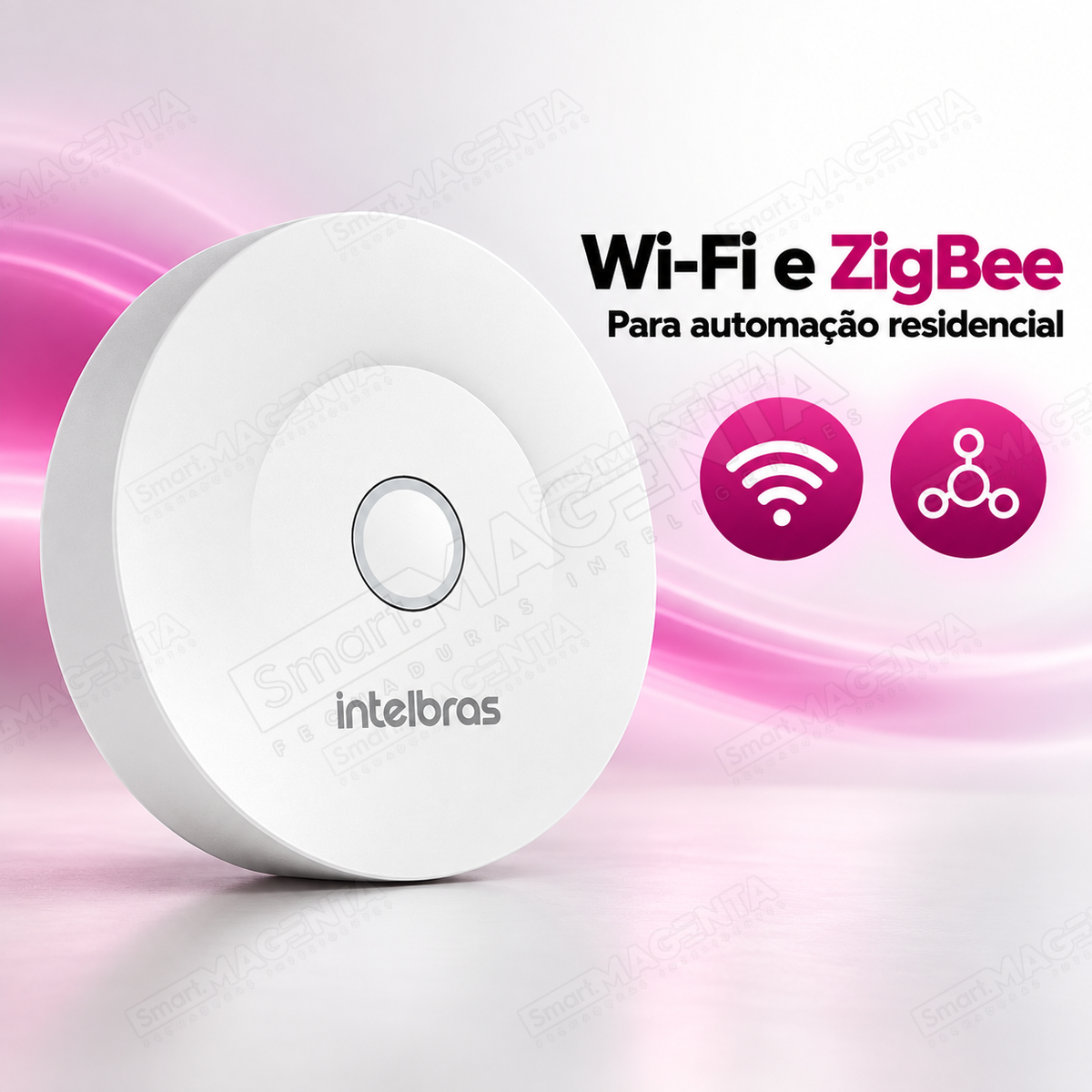 Hub de Automação Intelbras Mibo MCA 1002 Zigbee Wi-fi: wifi e zigbee