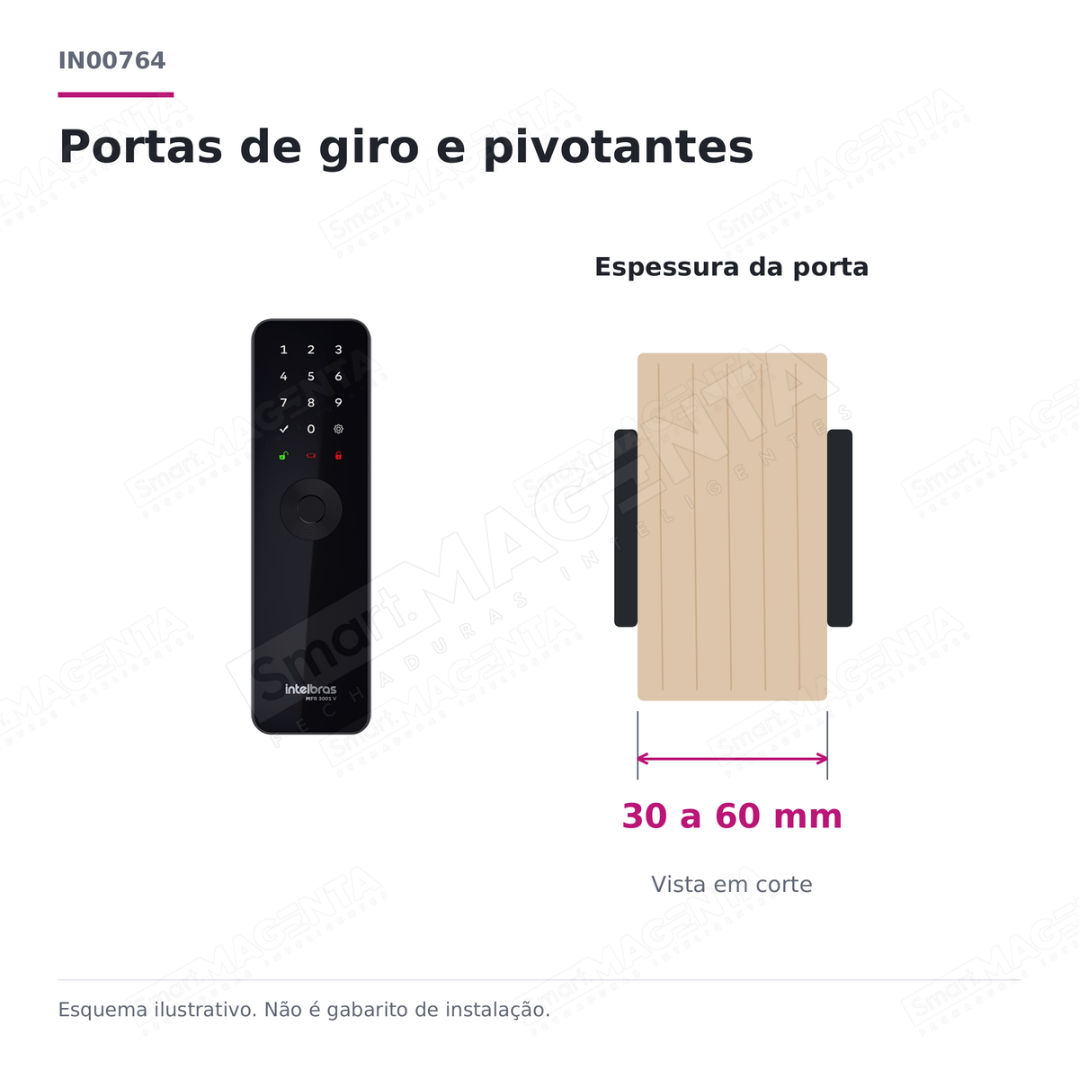 Fechadura Digital Intelbras MFR3001 V: encaixe