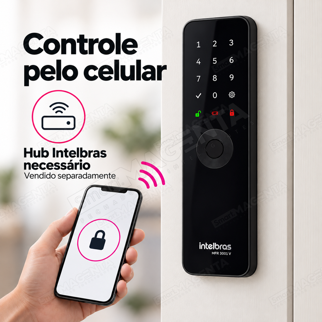 Fechadura Digital Intelbras MFR3001 V: controle pelo celular