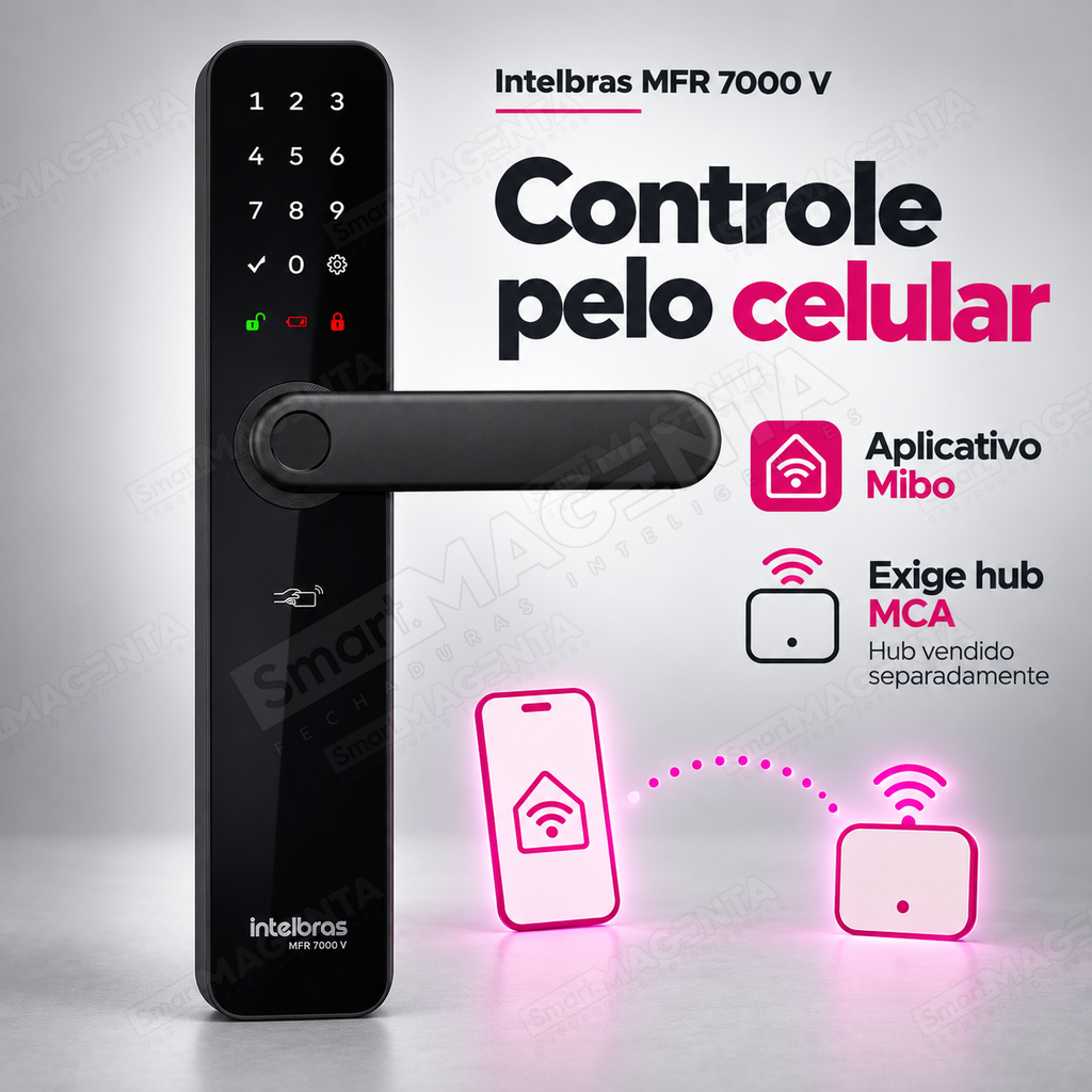 Fechadura Digital Intelbras MFR7000 V: controle pelo celular