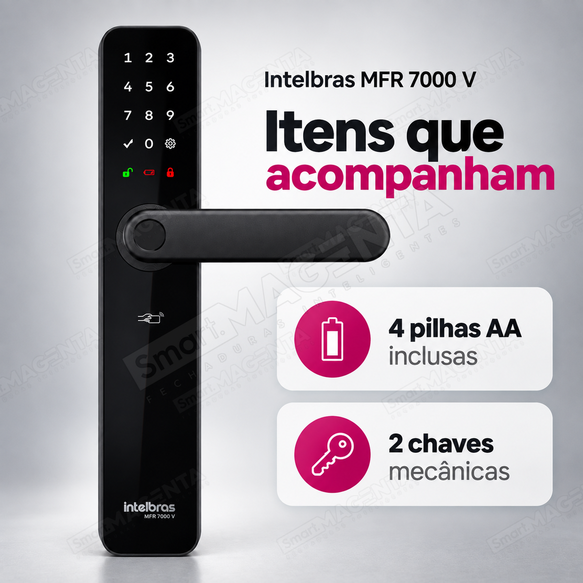 Fechadura Digital Intelbras MFR7000 V: itens confirmados