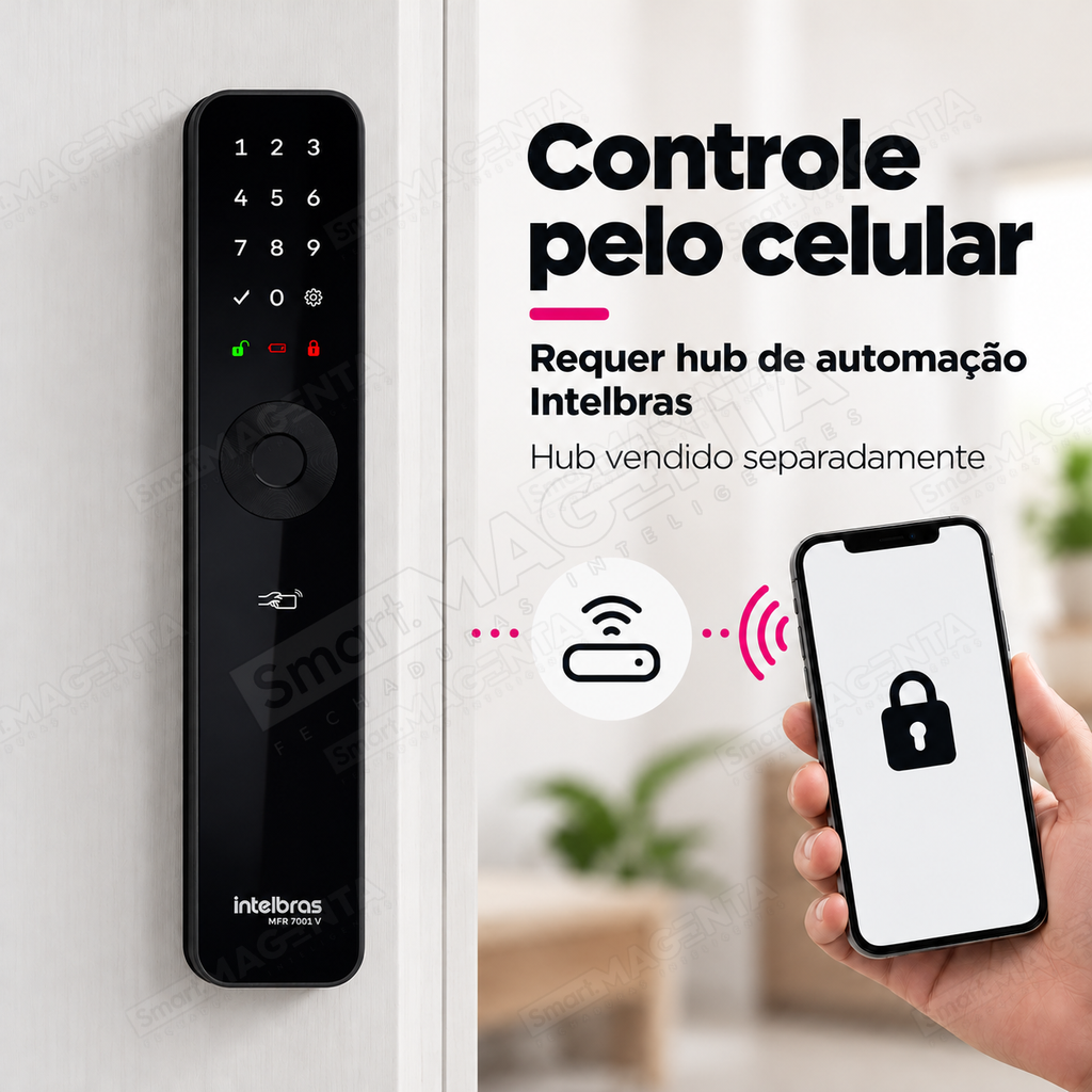 Fechadura Digital Intelbras MFR7001 V: controle pelo celular