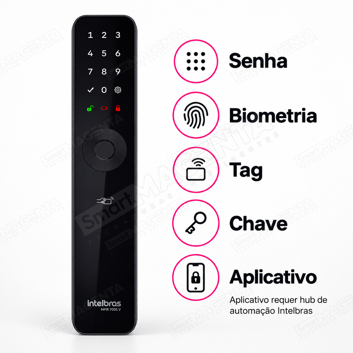 Fechadura Digital Intelbras MFR7001 V: formas de abertura