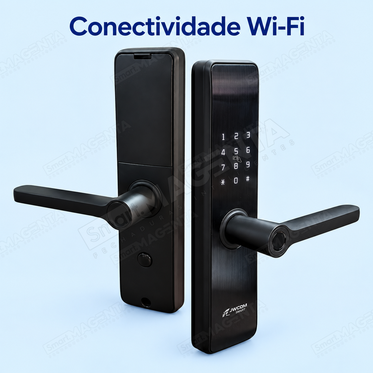 Fechadura Digital JWCOM FD517 com Biometria, Senha e Cartão NFC: wifi