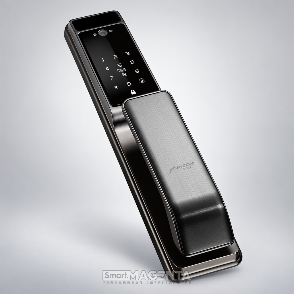 Fechadura Digital JWCOM  Reconhecimento Facial Wi-Fi com App Tuya, Biometria e Cartão