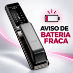 Fechadura Digital JWCOM  Reconhecimento Facial Wi-Fi com App Tuya, Biometria e Cartão: aviso bateria