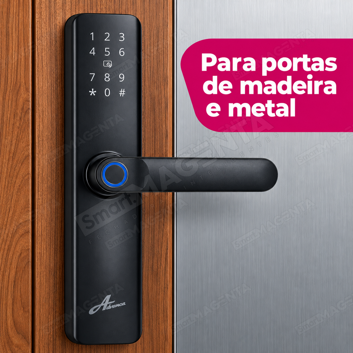 Fechadura Digital Advance 7300: materiais da porta