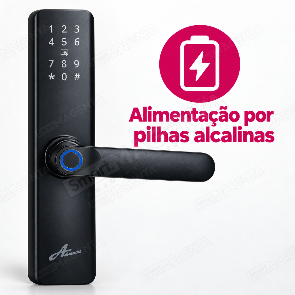 Fechadura Digital Advance 7300: alimentação