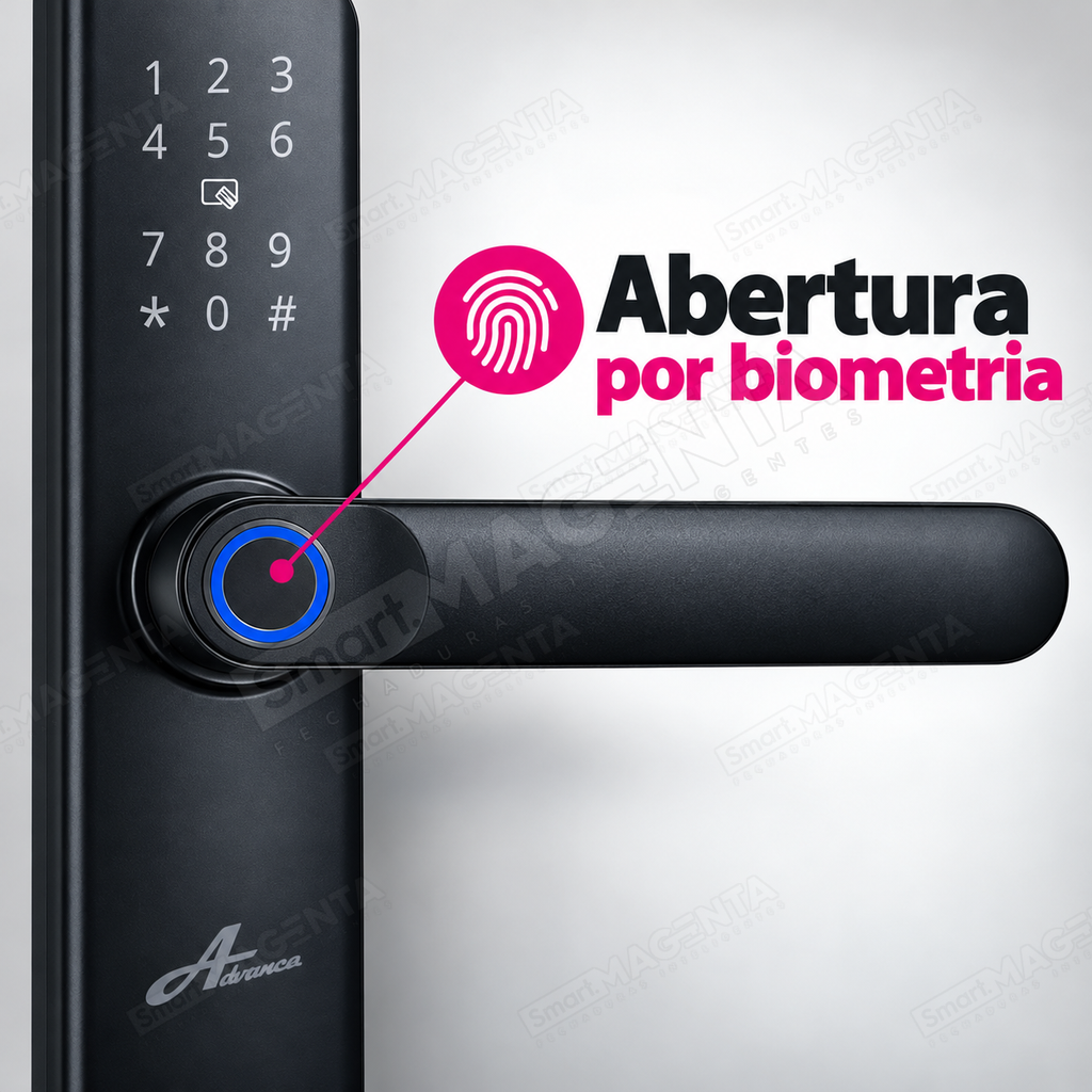 Fechadura Digital Advance 7300: detalhe do leitor