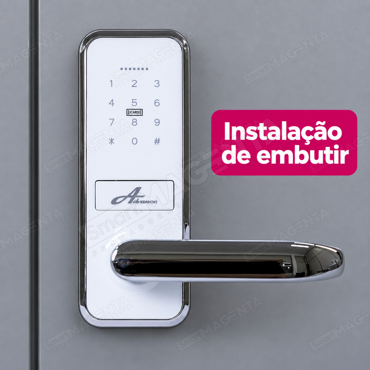 Fechadura Digital Advance 5100: instalacao de embutir