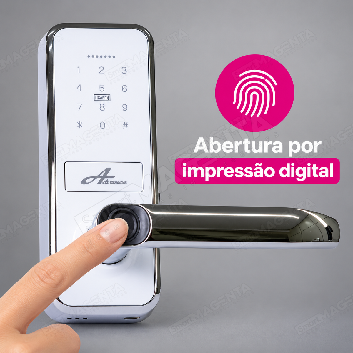 Fechadura Digital Advance 8500a: abertura por impressao digital