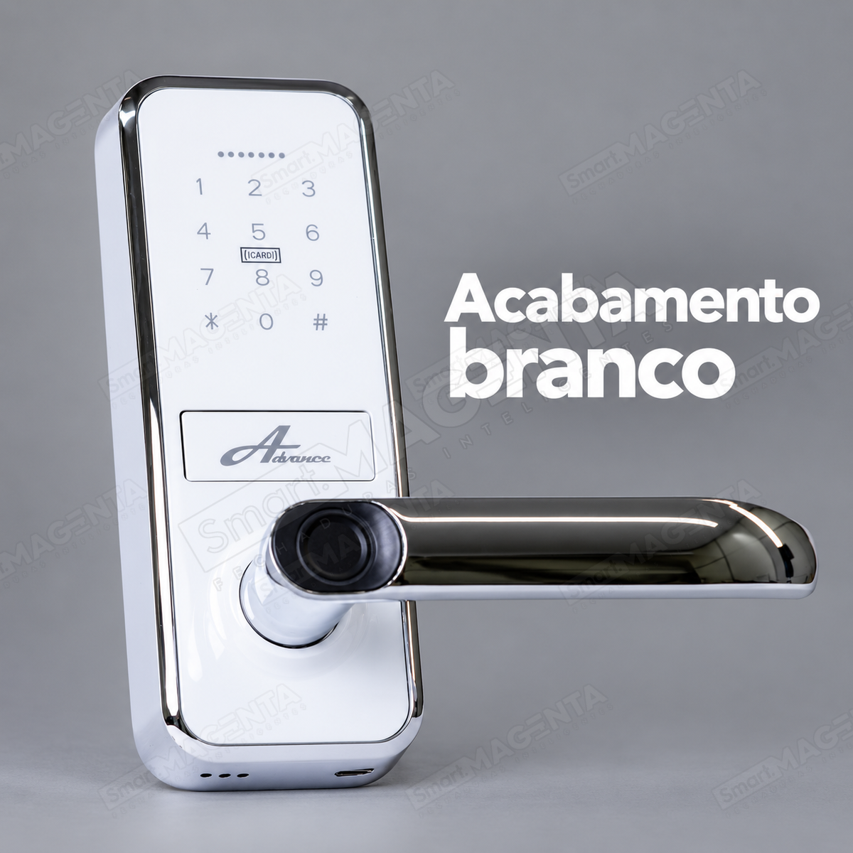 Fechadura Digital Advance 8500a: acabamento branco