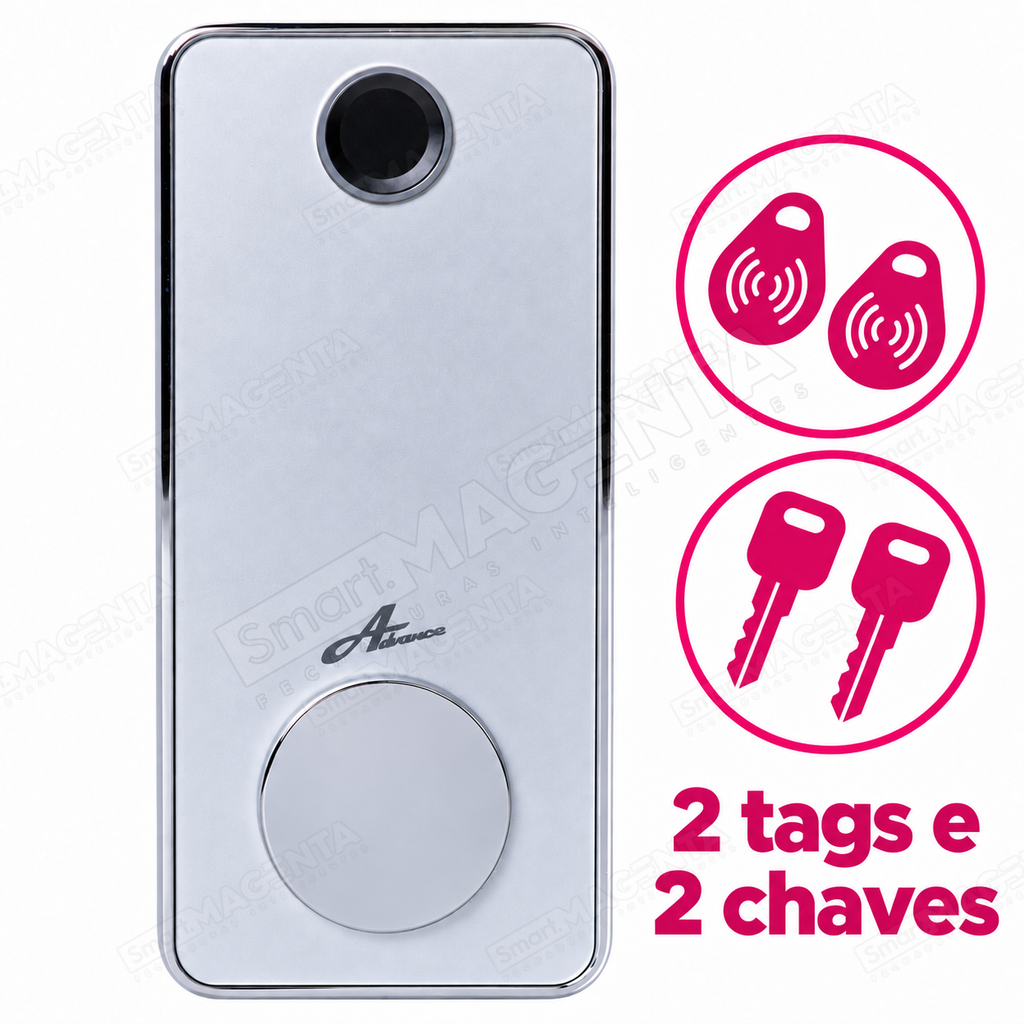 Fechadura Digital Advance 8600a: tags e chaves