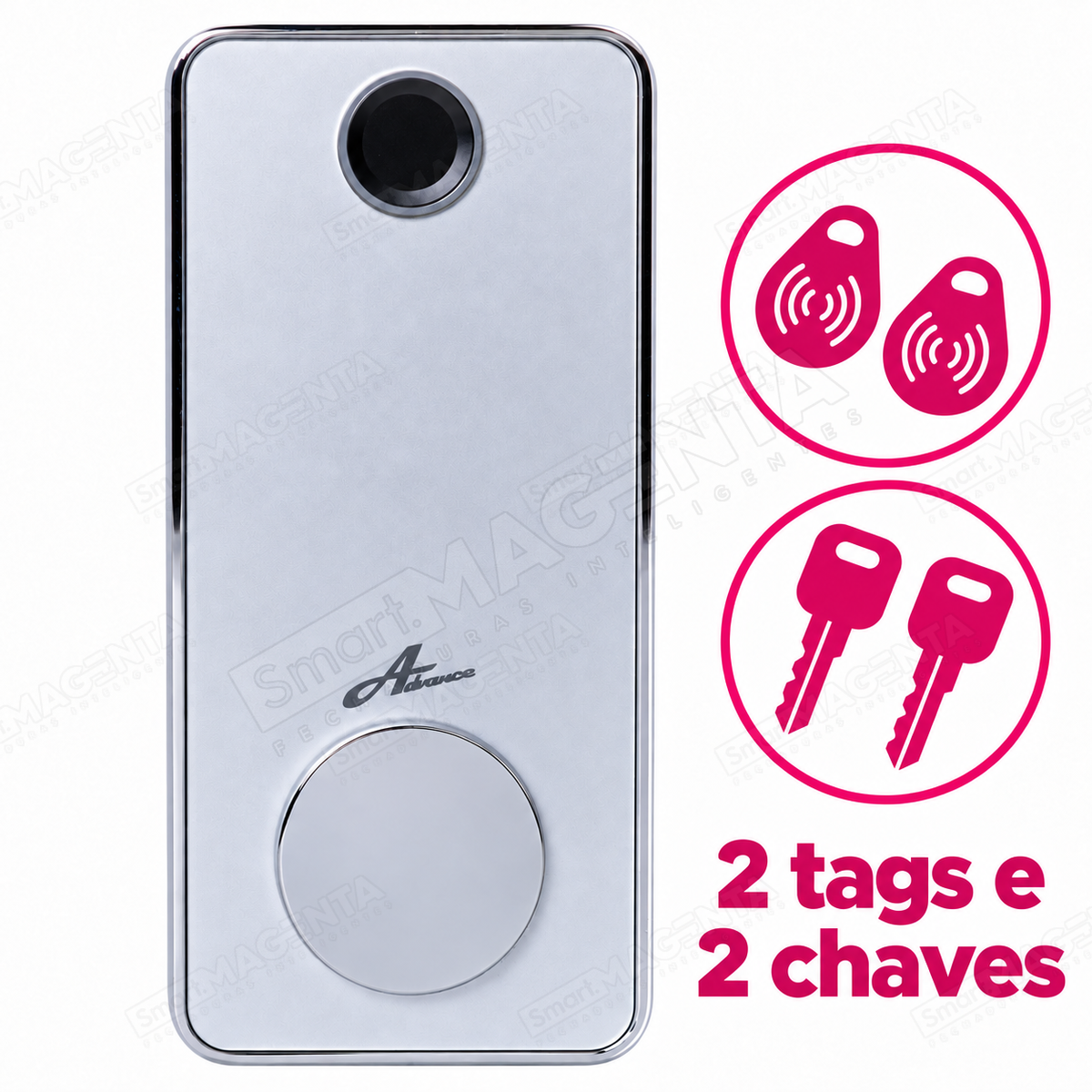 Fechadura Digital Advance 8600a: tags e chaves