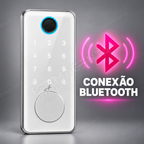 Fechadura Eletrônica Advance 8600A Branca rolete com hub Wi-Fi: bluetooth
