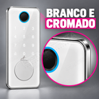 Fechadura Eletrônica Advance 8600A Branca rolete com hub Wi-Fi: acabamento