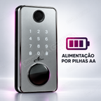 Fechadura Eletrônica Advance 8600A Cinza Ttlock Rolete com hub Wi-Fi: pilhas aa